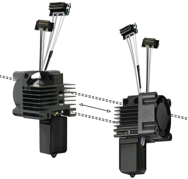 Alt view image 7 of 7 - 0.4MM P1S Complete Hotend Kit with Extra Nozzle Tips (0.2mm 0.4mm 0.6mm 0.8mm), Full Hardened Steel Nozzle Assembly for Bambu Lab P1S/P1P 3D Printer, Extruder Hotend Print Head Replacement