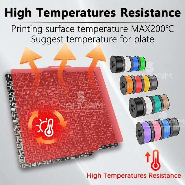 Alt view image 2 of 7 - Maze & Graffiti Bamboo Holographic Build Plate 257×257mm for Bambu Lab P2S/P1S/P1P/X1C/X1/X1E/A1, Flexible Spring Steel PEI Print Bed, Removable 3D Effect Plate for Bambu 3D Printers