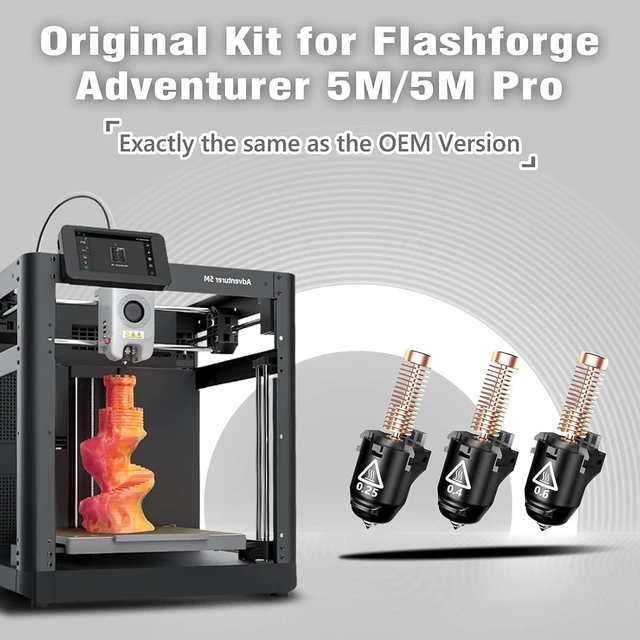 Alt view image 2 of 6 - Original 3D Printer Nozzle for FLASHFORGE Adventurer 5M Hotend,3S Quick Detachable Nozzle,Up to 280 High Temp 32mm³/s High Flow Nozzle,Adventurer 5M Pro Nozzle0.25mm,0.4mm,0.6mm)