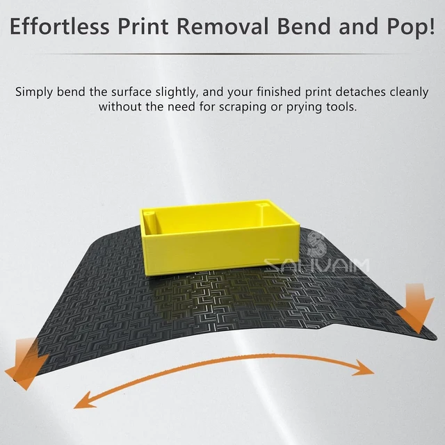Alt view image 7 of 7 - Maze & Graffiti Bamboo Holographic Build Plate 257×257mm for Bambu Lab P2S/P1S/P1P/X1C/X1/X1E/A1, Flexible Spring Steel PEI Print Bed, Removable 3D Effect Plate for Bambu 3D Printers