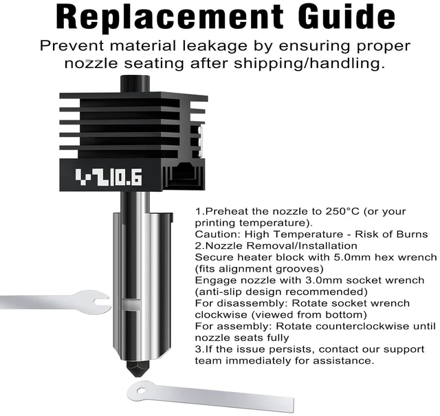 Alt view image 7 of 7 - 4Pack 0.2/0.4/0.6/0.8MM H2 Series/X2D/P2S Hotend for Bambu Lab H2D/H2S/H2C Combo/X2D/P2S 3D Printer, High Temperature Quick Swap Hardened Steel Nozzle Replacement 3D Printer Extruder