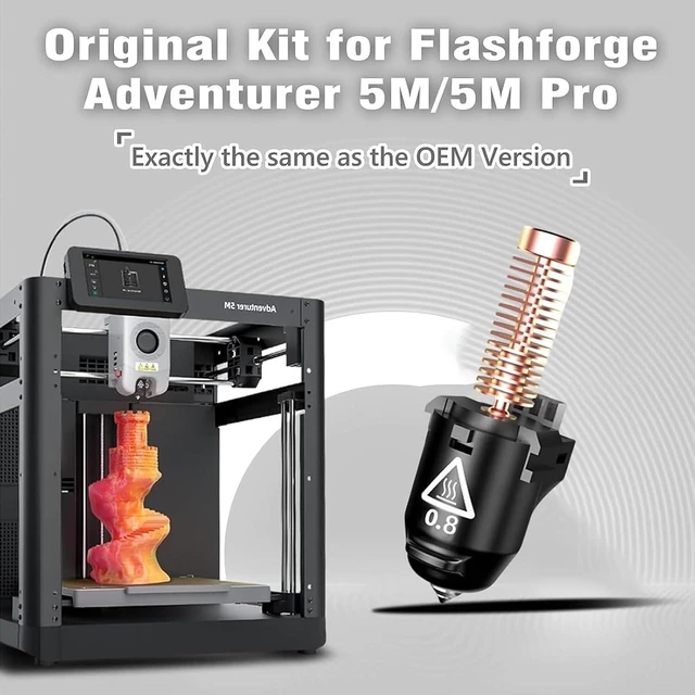 Alt view image 5 of 6 - Original 0.8mm AD5M Hotend for FLASHFORGE Adventurer 5M,All Metal Hardened Steel Nozzle,3S Quick Detachable,Up to 280 High Temperature High Flow 32mm³/s Perfect for LargeModel and BulkPrint