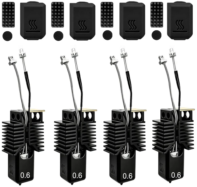 Main image of 4Pcs 0.6MM U1 Hotend for Snapmaker U1 Extruder, 24V 48W Fast Heating Ceramic Hot End with Hardened Steel Nozzle, Leak-Proof Integrated Design, Replacement Hotend for Sanpmaker U1 3D Printer Parts