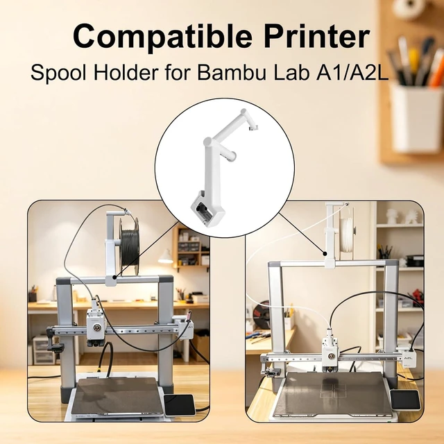 Alt view image 3 of 7 - Filament Spool Holder Replacement Compatible with Bambu Lab A1 / A2L