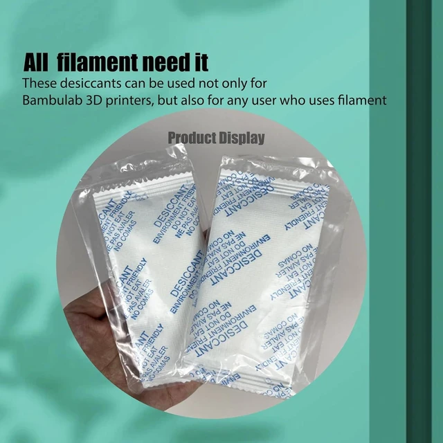 Alt view image 6 of 7 - 3D Printer AMS Filament Desiccant Pack for Bambu Lab P1S P1P X1 X1C AMS Other Filament Boxes, Moisture Absorber for PLA PETG ABS TPU Filaments, Keep Filaments Dry and Printing Smoothly