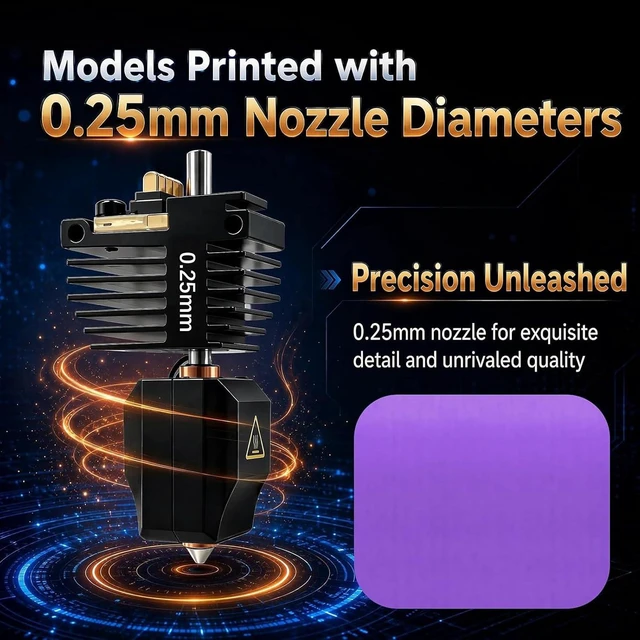 Alt view image 6 of 7 - 2 PK 0.25mm Hotend Assembly for Flashforge Creator 5/5 Pro,320°C High Temp Quick Swap Integrated Hardened Steel Nozzle Print Head,High Precision Detailed Printing, C5/C5 Pro Replacement Part