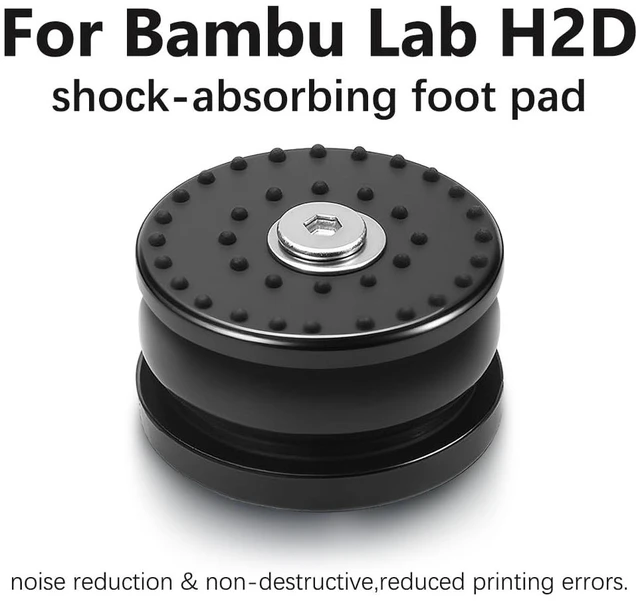 Alt view image 3 of 7 - Anti-Vibration Feet for Bambu Lab H2D/H2S, Shock-Absorbing Foot Pads, Noise Reduction, Easy Installation 3D Printer Replacement, 1200KG Total Load Capacity