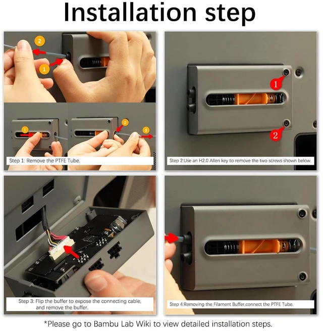 Alt view image 6 of 7 - P2S Feed Buffer, Filament Buffer Replacement for Bambu Lab P2S 3D Printer, Reduces Tension Fluctuations During the Feeding Process, Ensures Smooth Filament Feeding, 3D Printer Accessories