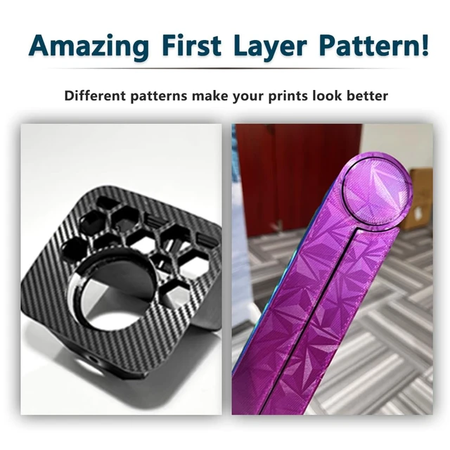 Alt view image 5 of 7 - Diamond+Carbon U1 Build Plate for Snapmaker U1 3D Printer, 276x293mm Dual-Sided PEO PET Magnetic Spring Steel Bed U1 Plate, High-Temp Resistant Printing Surface for Snapmaker U1 3D Printer Accesseries