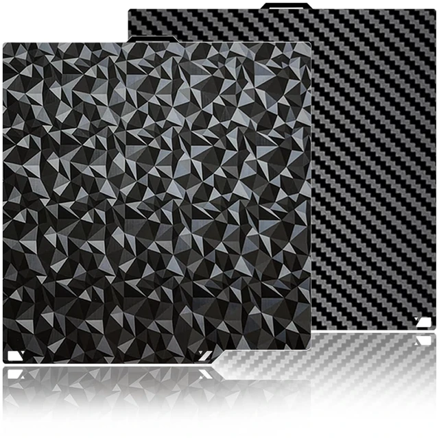 Main image of Diamond+Carbon Plate for ELEGOO Centauri Carbon Build Plate 260x271mm, Dual-Sided PEO PET Magnetic Spring Steel Bed CC/CC2 Plate, High-Temp Resistant Printing Surface for ELEGOO CC/CC2 3D Printer