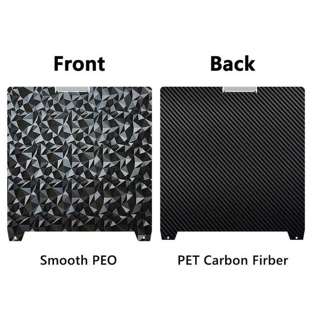 Alt view image 6 of 6 - 370x370mm K2 Plus Build Plate, Double-Sided PEO PET Build Plate Printing Bed Platform for Creality K2 Plus 3D Printer,Flexible Spring Steel Sheet Without Magnetic Base for Creatily K2 Plus