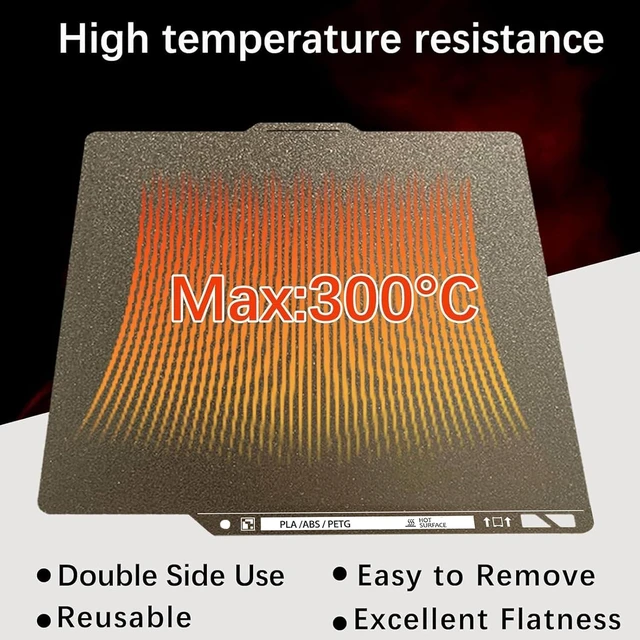 Alt view image 5 of 7 - Upgraded Thicker Textured PEI Plate 0.77mm with QR Code for Bambu Lab P1S/P2S/P1P/X1/X1C/A1/X2D 3D Printer, 257x257mm Dual-Textured Plate, Heated Bed Magnetic Flexible Spring Steel PEI Sheet Plate