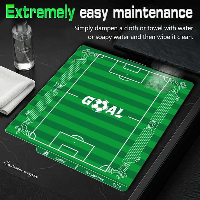 Alt view image 7 of 7 - Goal Cool Plate for Bambu Lab P2S P1S P1P X2D X1C X1 A1, Soccer Field Green 3D Printer Plate for PLA, Room Temperature Printing, Strong Adhesion, No Glue Needed, Smart QR Code, Easy Model Removal