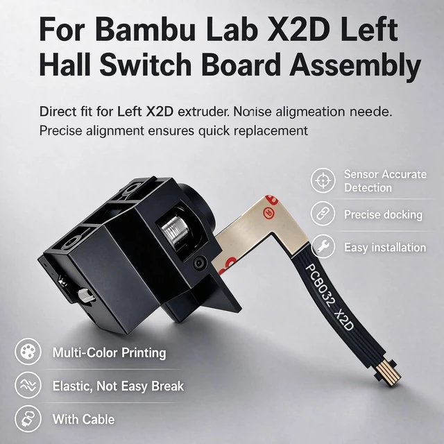 Alt view image 2 of 7 - Left X2D Extruder Filament Sensor for Bambu Lab X2D,X2D Hall Switch Board for Precise Filament Runout Detection, Avoid Failed Prints, Left Side Extruder Replacement Part