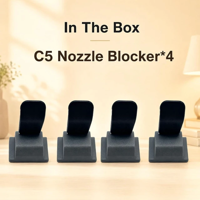 Alt view image 7 of 7 - 4 Pack C5 Plug Seat Assembly for Flashforge Creator 5/5 Pro,Nozzle Blocker Prevent Filament color crossover, Automatic Nozzle Wiper, High Temp Resistant Anti-Ooze Block for 4-Toolhead FlashSwap System