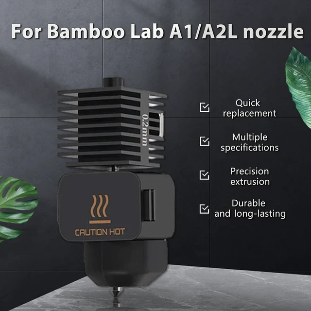 Alt view image 2 of 7 - 4-Pack Bamboo A1 mini/A1/A2L Hotend Kit, 0.2/0.4/0.6/0.8mm Hardened Steel Nozzle for Bambu Lab A1 Series/A2L, 3D Printer Print Head Replacement Nozzle for Bambu A1 Parts Precision&High-Speed Printing