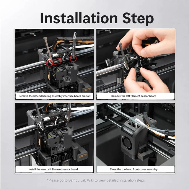Alt view image 7 of 7 - Left X2D Extruder Filament Sensor for Bambu Lab X2D,X2D Hall Switch Board for Precise Filament Runout Detection, Avoid Failed Prints, Left Side Extruder Replacement Part