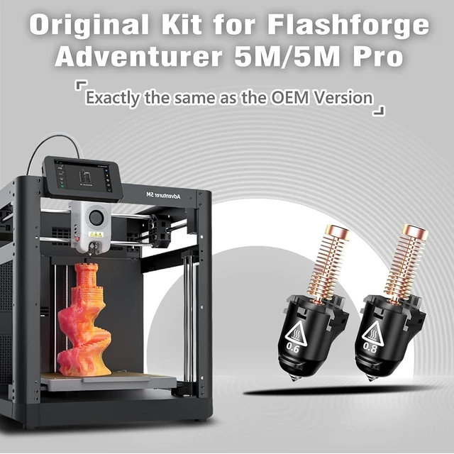 Alt view image 2 of 6 - Original 3D Printer Nozzle 0.6mm 0.8mm for FLASHFORGE Adventurer 5M Hotend,3S Quick Detachable Nozzle,Up to 280 High Temp 32mm³/s High Flow Nozzle,Adventurer 5M Pro Nozzles Kit