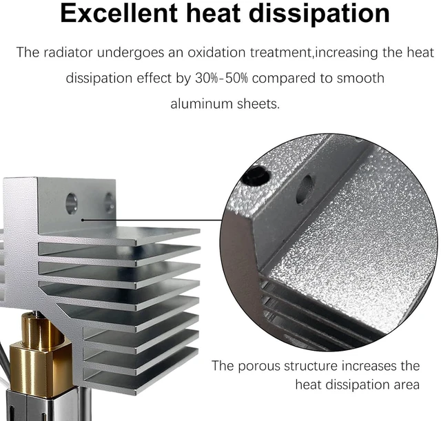 Alt view image 3 of 7 - 2 Pack 0.4MM Centauri Carbon Hotend with Brass Hardened Steel Nozzle, 3D Printer Print Head Extruder Part for Elegoo CC Accessories with Extra 2 Silicone Covers and 2 Nozzle Cleaners