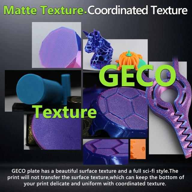 Alt view image 7 of 7 - GECO Plate Kobra 3 Max Build Plate for Anycubic 3D Printer Platform,Cool Plate Supertack No Heating for PLA Plate Printing Bed Carbon Plate for Anycubic Kobra 3 Max Part