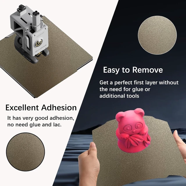 Alt view image 6 of 6 - 3D Printer Platform Double Sided Textured PEI Spring Steel Build Plate for Bambu Lab A1 Mini 3D Printer,184x184mm Flexible PEI Print Bed PEI Sheet