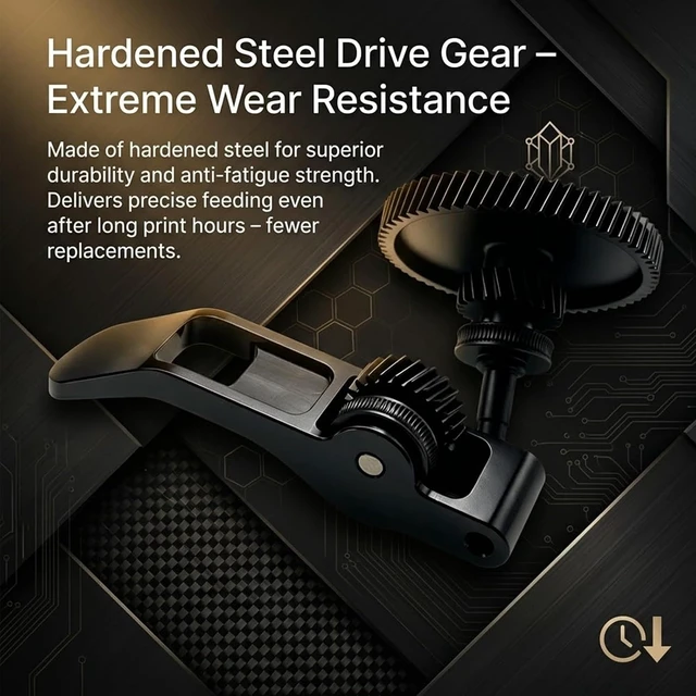 Alt view image 2 of 7 - H2S Extruder Gear Assembly for Bambu Lab H2S, Hardened Steel Filament Drive Gear, All-Metal Wear-Resistant Extruder Gear Kit, High Precision Feeding Replacement Parts for 3D Printer Accessories