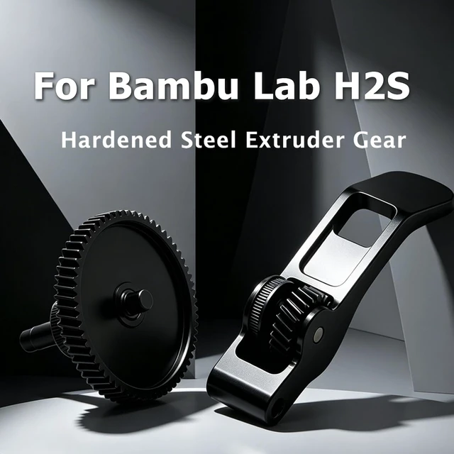 Alt view image 3 of 7 - H2S Extruder Gear Assembly for Bambu Lab H2S, Hardened Steel Filament Drive Gear, All-Metal Wear-Resistant Extruder Gear Kit, High Precision Feeding Replacement Parts for 3D Printer Accessories