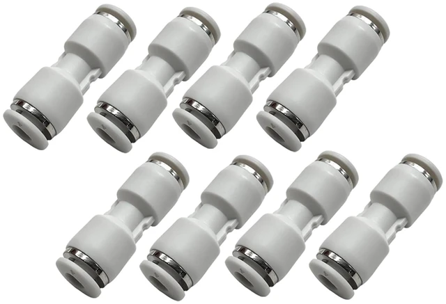 Main image of 8 PCS PTFE Tube Connector for Flashforge Creator 5/C5,PU4 Bowden Tube Coupler Male Straight Pushin Filament Feed Adapter,360° Rotatable LeakProof for Bambu Lab A1 P2S P1P P1S X1 X1C H2 Series
