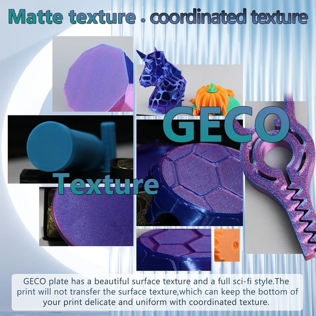 Alt view image 7 of 7 - 2025 GECO Plate for Bambu Lab A1 MiNi 3D Printer,First Choice for 3D Printing Farm Only for Print PLA,0°C Printing Hot Bed Super Sticky no Edge Warping.