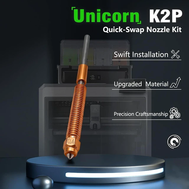 Alt view image 2 of 7 - 4Pcs K2/K2 Pro/K2 Plus Nozzle(0.2/0.4/0.6/0.8mm), Quick Swap High Flow Hardened Steel Nozzle with Integrated Copper Alloy Heat Break & Silicone Sock for Creality K2 Plus/K2 Pro/K2/Creality Hi Combo