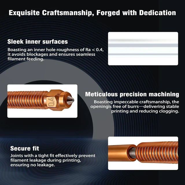 Alt view image 5 of 7 - 4Pcs K2/K2 Pro/K2 Plus Nozzle(0.2/0.4/0.6/0.8mm), Quick Swap High Flow Hardened Steel Nozzle with Integrated Copper Alloy Heat Break & Silicone Sock for Creality K2 Plus/K2 Pro/K2/Creality Hi Combo