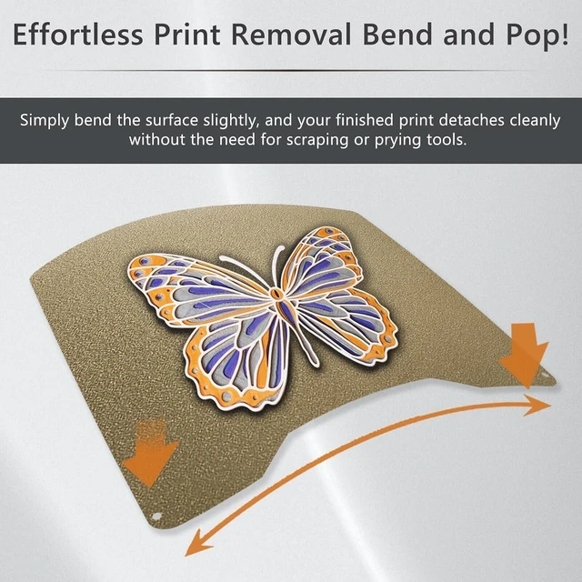 Alt view image 5 of 6 - Textured PEI Plate for Creatily Hi Combo 3D Printer,280x265 MM Double-Sided Build Pla Plate Heated Bed Spring Plate Printing 3D Printer Platform