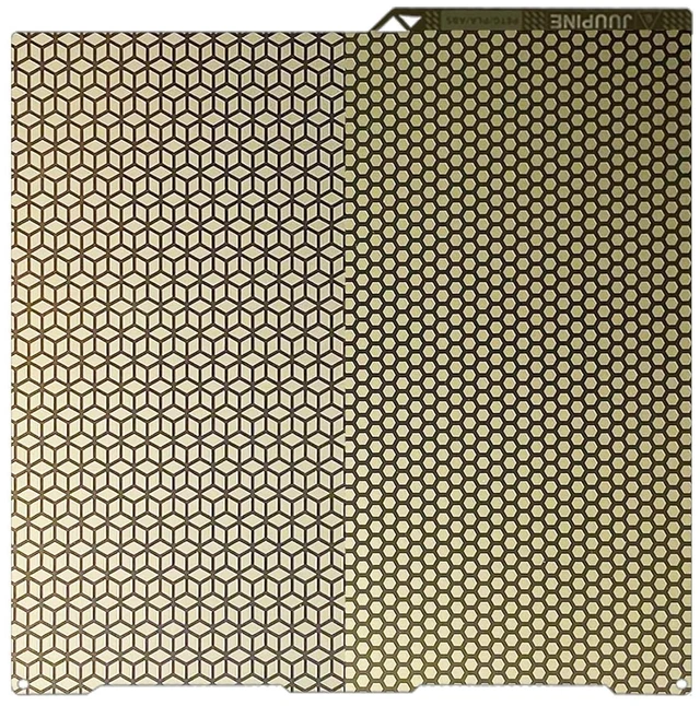 Main image of 256x268 PEI Honeycomb Build Plate for Anycubic Kobra 3/Kobra 3 V2 3D Printer, Upgraded Etching Technology Kobra 3 Build Plate,Honeycomb+Square Pattern,0.5mm Flexible Spring Steel Plate