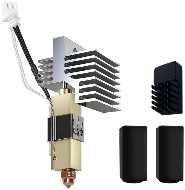 Main image of Upgraded Copper Centauri Carbon Hotend Kit with 0.2MM Copper-Steel Nozzle for Elegoo CC Print Head High Thermal Efficiency, Faster Heating & Printing for Elegoo Centauri Carbon 3D Printer