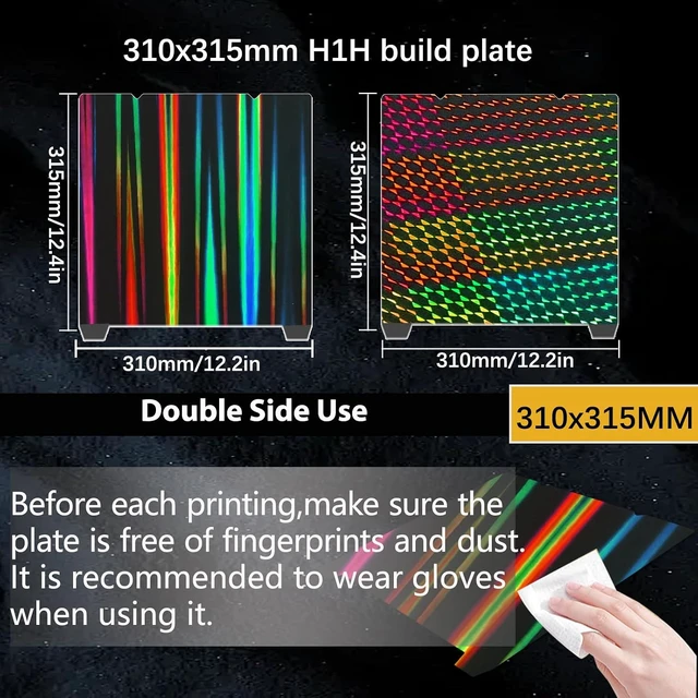 Alt view image 3 of 6 - Flexible H1H 3D Printer Platform K1 Max Build Plate 310x315m,Smooth H1H Build Plate Light Beam+Phantom Spring Steel Print Bed for K1 Max/Ender 3 V3 Plus 3D Printer(No Magnetic Base).