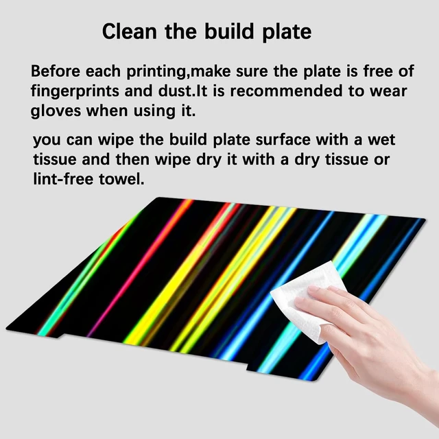 Alt view image 5 of 6 - H1H Build Plate for Prusa I3 MK2 MK2.5S MK52 MK3 MK3S MK3S+ MK4, Double Sided Light Beam+Phantom H1H Spring Steel Sheet Plate 241x253.8mm for Prusa 3D Printers.