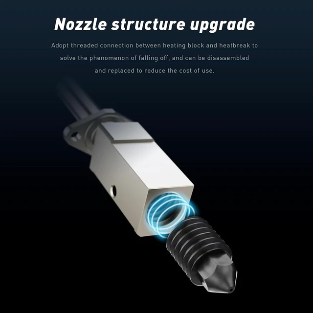 Alt view image 4 of 7 - Hotend Hardened Steel Nozzle Kit for Bambu Lab P1S/P1P/X1/X1C/X1E/Kobra S1 Combo/Adventurer 5M/5M Pro 3D Printer,High Flow Extruder Hotend Replacement Nozzles (6Pcs 3x 0.4mm,0.2mm,0.6mm,0.8mm)