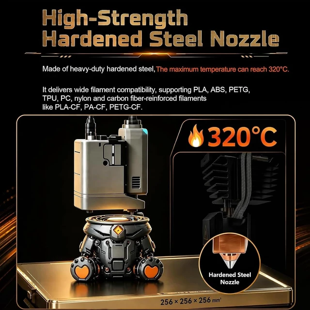 Alt view image 2 of 7 - 2 PK 0.25mm Hotend Assembly for Flashforge Creator 5/5 Pro,320°C High Temp Quick Swap Integrated Hardened Steel Nozzle Print Head,High Precision Detailed Printing, C5/C5 Pro Replacement Part