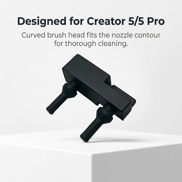 Alt view image 2 of 4 - 3 Pack for Flashforge Creator 5 Nozzle Silicone Brush Creator 5 Pro Nozzle Brush Wiper hotend Cleaning Brush extruder Nozzle Creator 5 Nozzle Brush3D Printer Nozzle Cleaning Brush Remove Residue