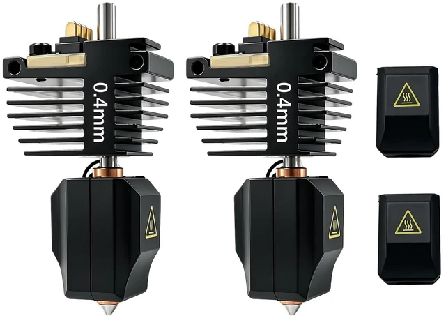 Main image of 2 PK 0.4mm Creator 5 Hotend kit for Flashforge Creator 5/5 Pro,High Temp and Quick Swap Integrated Hardened Steel Nozzle Replacement 3D Printer Extruder Print Head with Silicone Sock