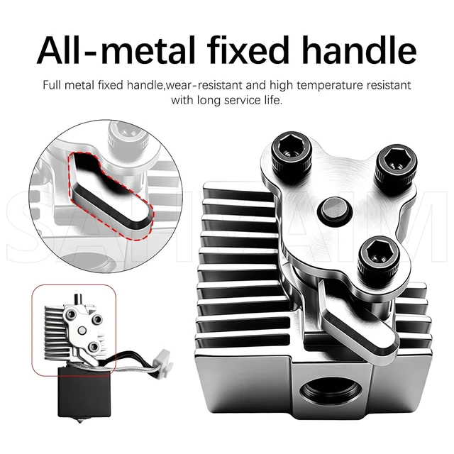 Alt view image 3 of 7 - Kobra S1 Hotend Heatsink Replacement for Anycubic Kobra S1 Combo, All Metal Aluminum Pre-Assembled Heatsink with Cooling Fins, Hot End Cooling Block for Print Head, 3D Printer Replacement Part