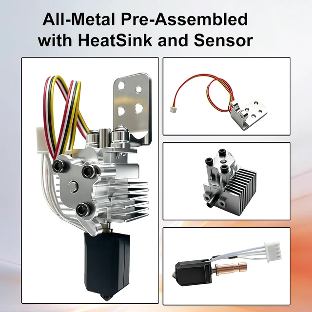 Alt view image 2 of 7 - 0.4MM for Kobra S1 Hotend Kit with FullMetal Aluminum HeatSink Sensor