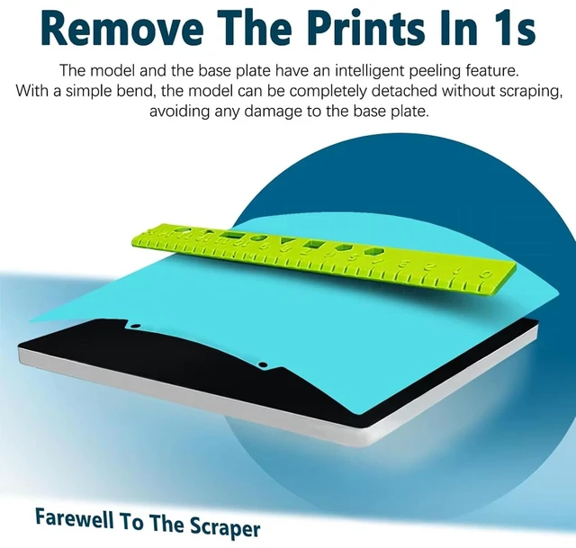 Alt view image 5 of 7 - Creator 5 Build Plate for Flashforge Creator 5/Creator 5 Pro,Low-Temperature C5 Cold Plate for PLA & PETG Printing,Thicker Spring Steel Sheet Heated Bed Platform with High Adhesion&Easy Release