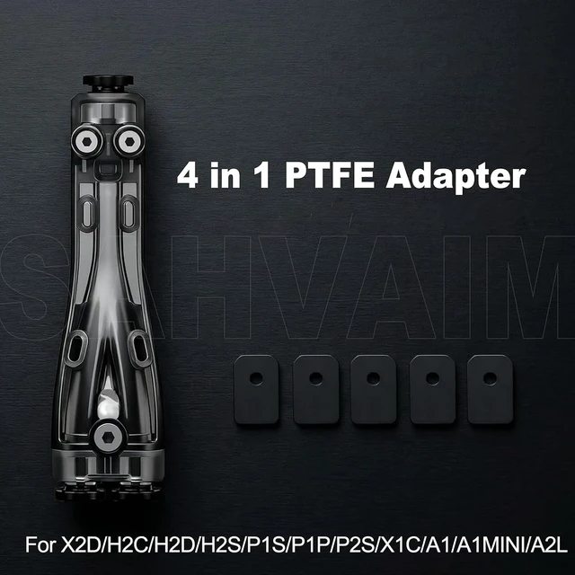 Alt view image 2 of 7 - Bamboo 4 in 1 PTFE Adapter for Bambu Lab X2D/H2C/H2D/H2S/P1S/P1P/P2S/X1C/A1/A1MINI/A2L 3D Printer, Multi-Filament Compatibility, Built-in Cleaning Blade & Anti-Clog Design for Smooth Feeding