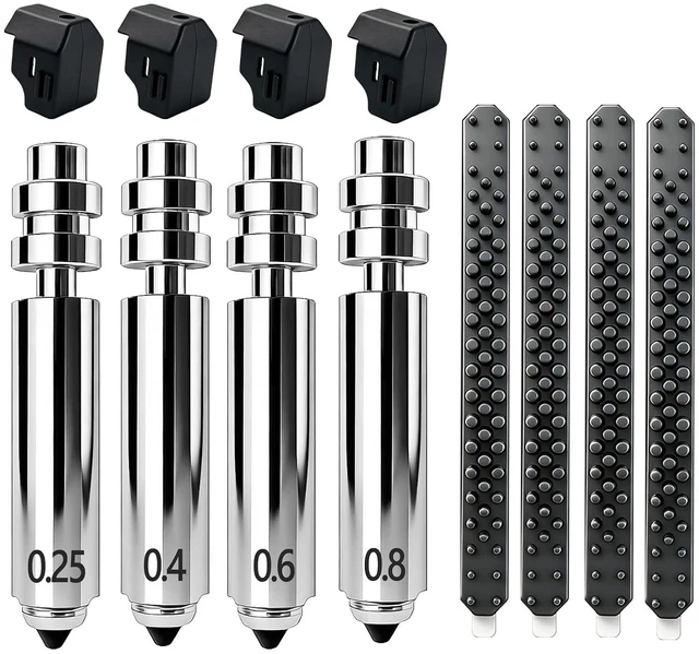 Main image of 4PK 0.25/0.4/0.6/0.8mm Kobra 4/Kobra X Nozzle Integrated Hardened Steel Nozzles All-Metal Quick-Detachable Extruder Throat Tube Nozzles Print Head Hot End for Anycubic Kobra 4/KX 3D Printer Parts