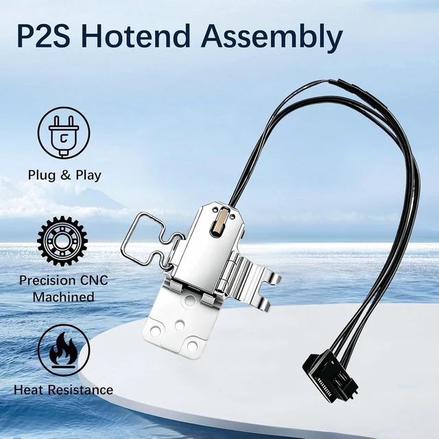Alt view image 2 of 7 - P2S Hotend Heating Assembly for Bambu Lab P2S, Ceramic Zirconia Base Hotend Heater, Direct Replacement P2S Hotend Parts, Stable Temperature & Reduced Heat Creep for Bambu Lab P2S 3D Printer