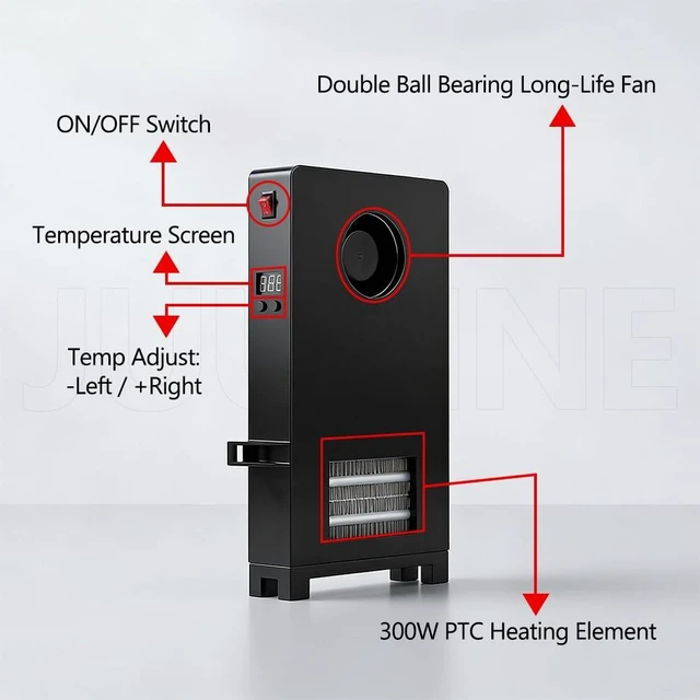 Alt view image 2 of 7 - 110V P2S Chamber Heater Assembly for Bambu Lab P2S, Heated Chamber Temperature Control Assembly with Digital Display, Enclosure Heating Upgrade for BambuLab P2S 3D Printer Parts