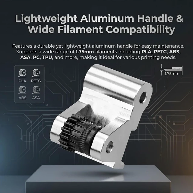 Alt view image 3 of 7 - AD5X Extruder Gear Assembly for Flashforge Adventurer 5X, CNC POM & Steel Drive Gear Kit, Integrated Shaft High Torque Filament Feed System, Replacement Extruder Gear Kit for AD5X 3D Printer
