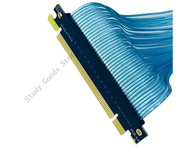 Alt view image 4 of 4 - Highly Speed PCIe4.0 X16 Risers Cable GPU Extension Cable 32GB/s 12V Power Supply for AI Server 3090 GPU Silver Plate