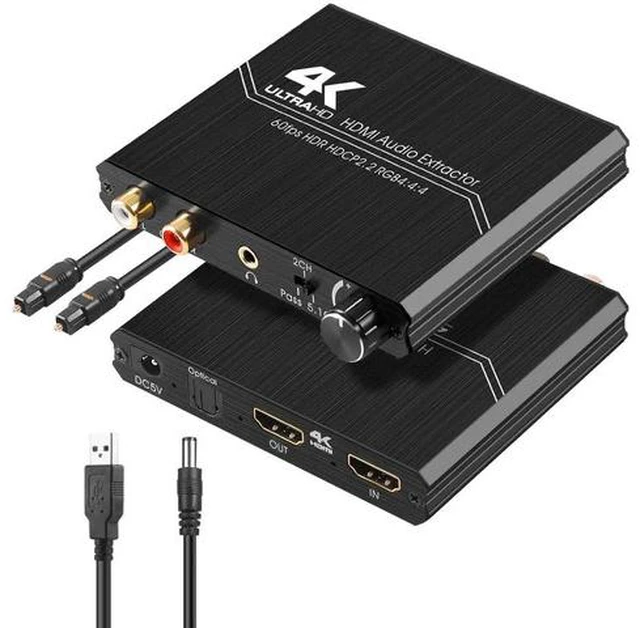 Main image of HDMI Audio Extractor Adapter HDMI to Optical SPDIF 3.5mm stereo L/R audio converter volume control
